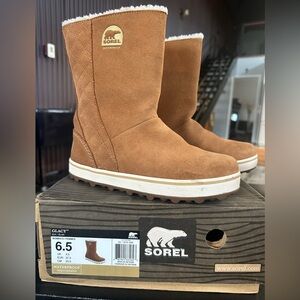 Sorel Women's “Glacy” Tan Waterproof Boots Size 7